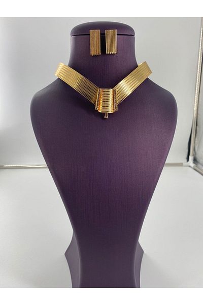 Liva Gold İmitasyon 22 Carat Gold Plated Trend Trabzon Set