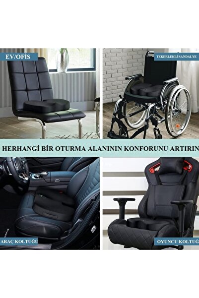 KIRLENT EV Visco Cushion, Tailstock, Orthopedic Memory U Seat Cushion