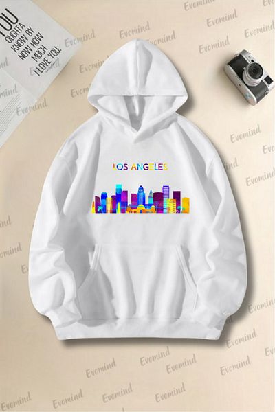 Evomind Φούτερ Los Angeles με στάμπα Unisex για ενήλικες και παιδιά