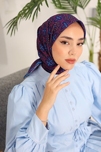 Silk Home Soft Cotton Compass Patterned Scarf