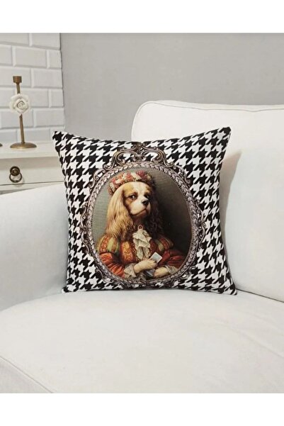 KIRLENT EV Dog Lady Pethelangelo Poker Goose Foot Pattern Throw Pillow Cover