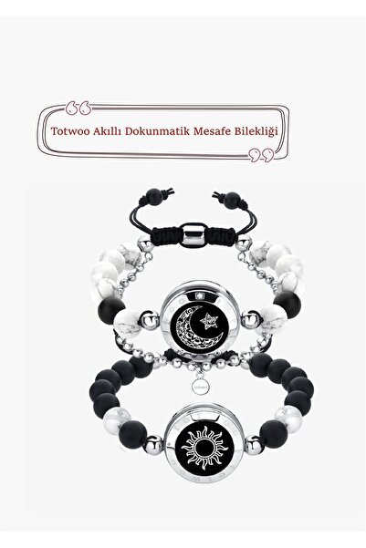 Totwoo Mesafe Bilekliği - Akıllı Dokunmatik Sevgililer Bilekliği