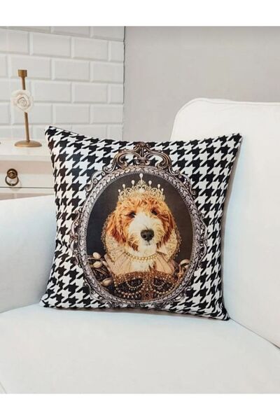 KIRLENT EV Terrier Goose Feet Pattern Throw Pillow Cover
