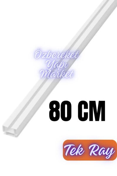 özbereketyapimarket Tekli Korniş 1 Raylı 0.80 Metre Perde Rayı Tek Raylı Korniş