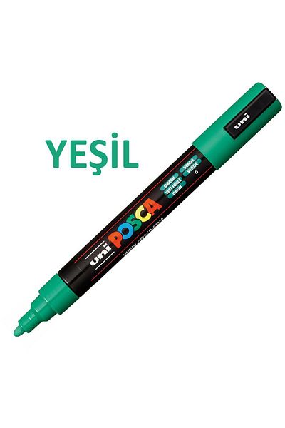 Uni Posca Green Marker - 5m (1.8-2.5mm) PC5M