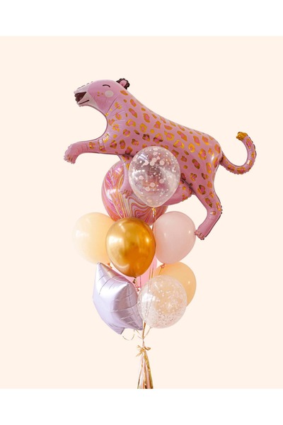 DÜVENCİ TİCARET مجموعة بالونات من رقائق النمر