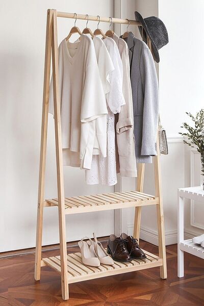 Severale Ahşap Ayaklı Elbise Askılığı 148 X 60 Cm