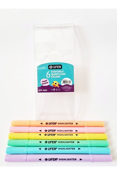 Modellino 18-piece Highlighter Set - Double-ended Pastel & Neon Trigon 6-piece Ufen Highlighter