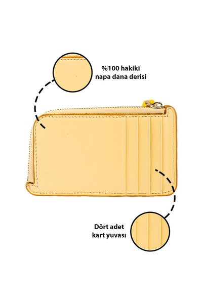 TANGCARF Genuine Leather Women's Wallet |   Perla 3203 Yellow