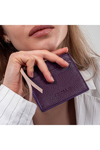 TANGCARF Hakiki Deri Kadın Kartlık | Pia 1223 Mor