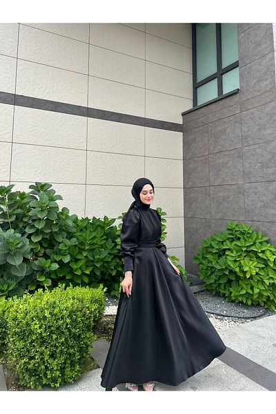 BYATEİLER Μαύρο βραδινό φόρεμα Hijab