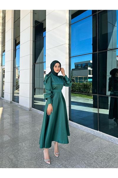 By Atelier ΒΡΑΔΙΝΟ ΦΟΡΕΜΑ PETROL GREEN BELLA TESETURE