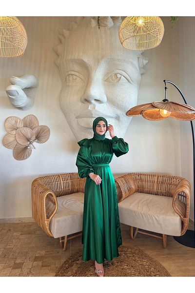 BYATEİLER ΒΡΑΔΙΝΟ ΦΟΡΕΜΑ CINDY EMERALD GREEN TETESURE