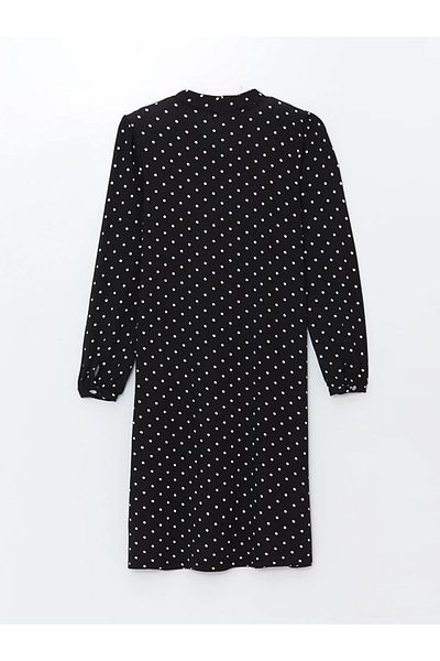 LC Waikiki Rochie de damă LCW Grace cu decolteu în V cu buline negre