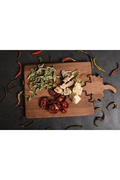 Rabo Craft Maple Leaf Large Size Cutting/Present/Service Plate 37x22