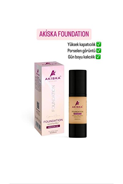 akiska Yüksek Kapatıcı-porselen Pürüzsüz Görüntü-gün Boyu Kalıcı Fondöten 30 ...