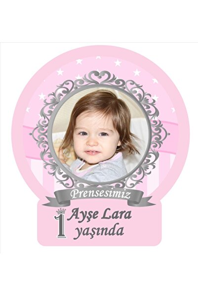 Elara Tasarım Prenses Fotoğraflı Kişiye özel Doğum Günü Magnet Hediye 7,5x8,3...