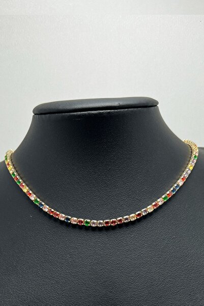 Ressia 3mm Su Yolu Zirkon Taşlı Kolye