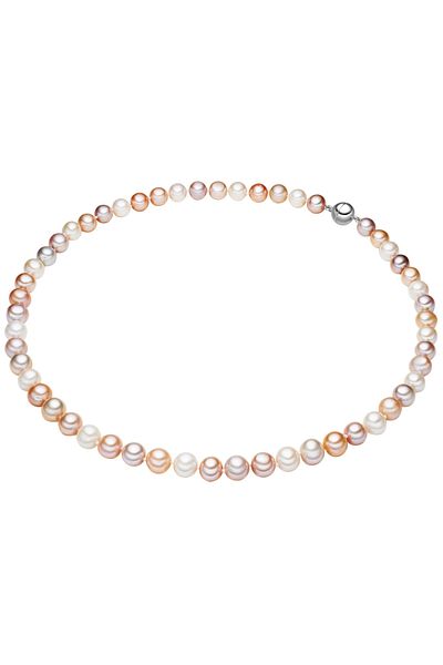 Valero Pearls Perlenhalskette Kette Sterling Silber Süßwasser-Zuchtperle multicolor