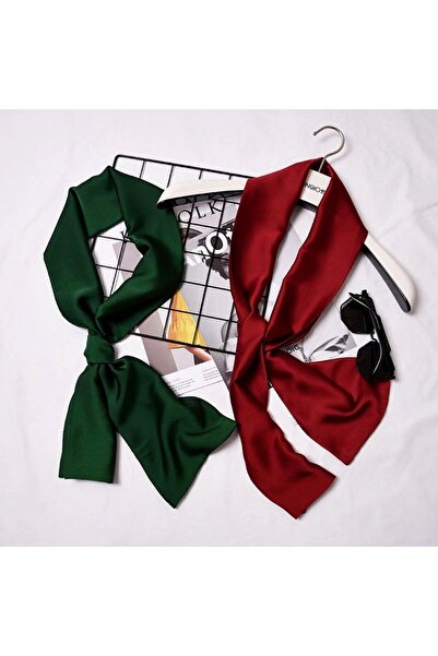 LO ADORO Eșarfă din satin - eșarfă cu buline negre, roșii și violet