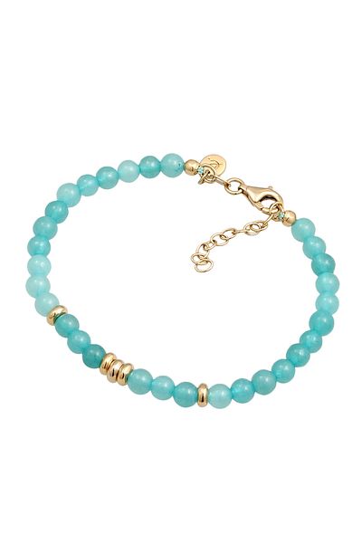 ELLI Armband Amazonit Perlen Hellgrün Beads 925 Silber vergoldet