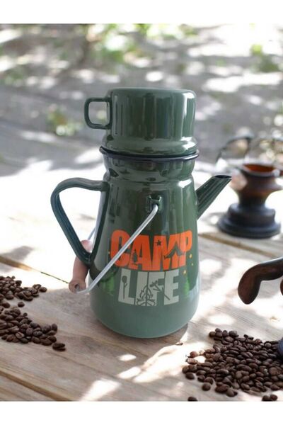 Avşar Emaye Sürahi 1,9 Lt + Emaye Kupa 8 cm 0,35 Lt