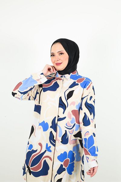my showy shop ملابس حجاب مقاس كبير - قميص تونيك