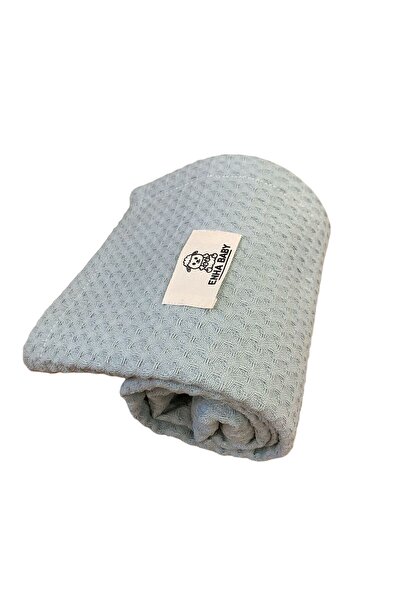 ENHA BABY 70x90 Cm Green Honeycomb Baby Blanket - 100% Cotton Outlet