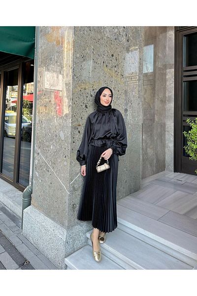 Zübeyde Sayın Πλισέ Henza Hijab Φούστα