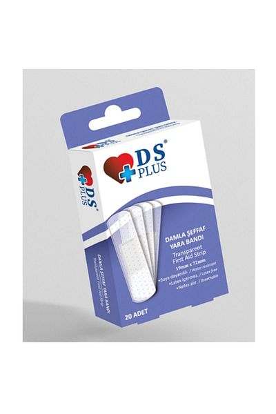 DS PLUS Damla Transparent Band-Aid 20 Pieces