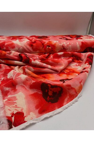 Kumaş Sevdası Patterned Cotton Linen Draped Does Not Show (Width 150 cm)