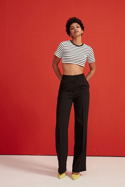 VATKALI Gestreiftes Crop-T-Shirt