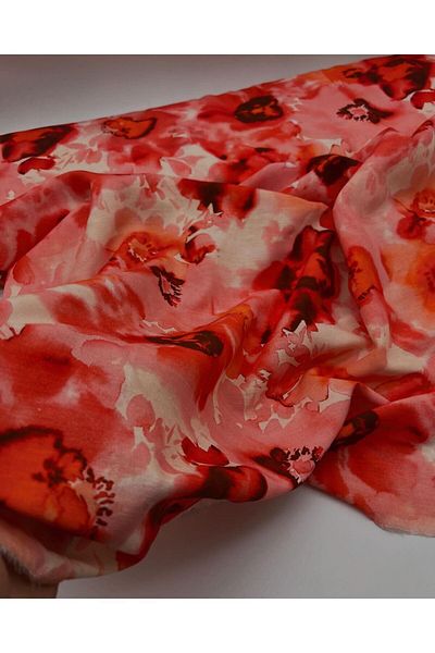 Kumaş Sevdası Patterned Cotton Linen Draped Does Not Show (Width 150 cm)