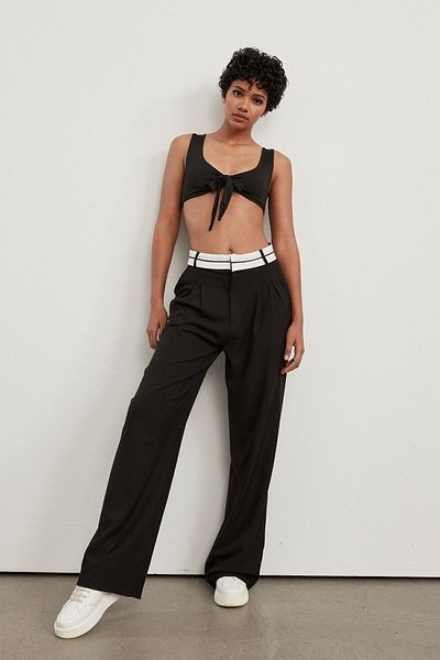 VATKALI Schwarze Palazzo-Hose – entspannter Schnitt