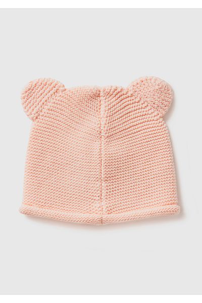 United Colors of Benetton Pink Eared Baby Knitted Beanie
