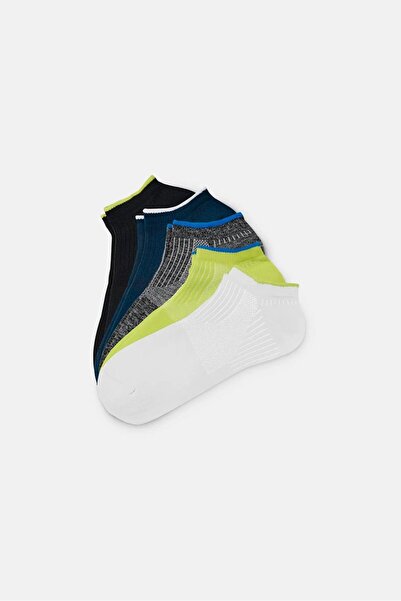 Tchibo Kid Boys 5 Pairs Sports Socks, Lime Combo