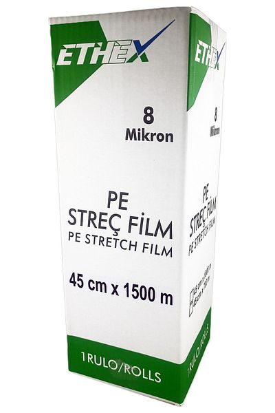 Ethex Polyethylene Yellow Stretch Film 45 Cm 8 Micron 1500 Meters