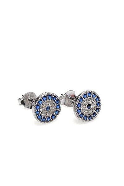 Söğütlü Silver Zirkon Nazar Boncuklu Küpe Küpe8970
