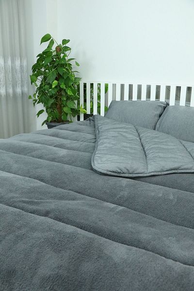 Misev Luxury Gray Welsoft Double Quilt