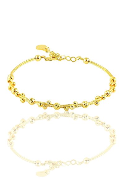 Söğütlü Silver Gümüş Altın Renkli Dorica Toplu Bilezik Sgtl9575gold