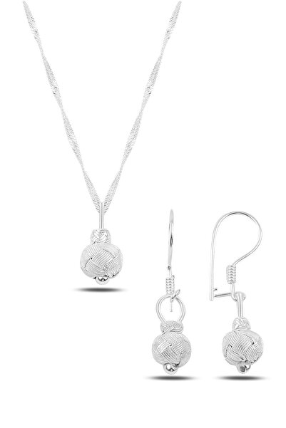 Söğütlü Silver Gümüş Beyaz Kazaziye Top Modeli Ikili Set Sgtl9592byz