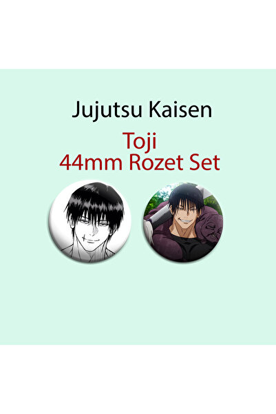 Akumastik Jujutsu Kaisen Toji 2 adet 44mm Buton Rozet - 44mm Buton Rozet
