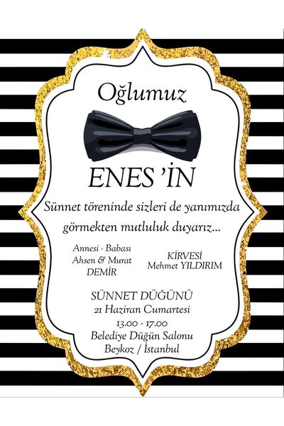 Belinay Sünnet Davetiyesi 401-02 (50 adet)