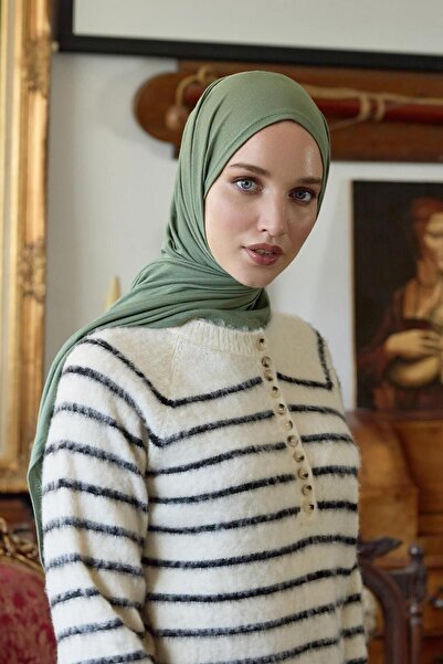 Qef Cozy Combed Shawl Soft Green