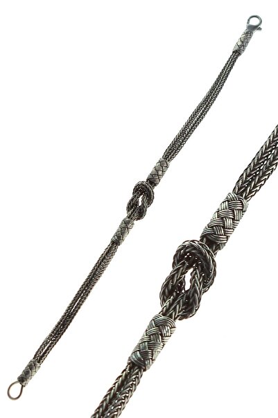 Söğütlü Silver Erkek Gümüş Kazaziye Örgü Bileklik SGTL9286
