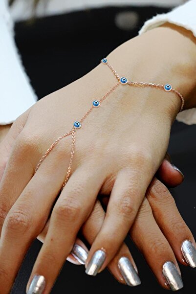 Söğütlü Silver Gümüş rose nazarlı cam göz şahmeran SGTL12520ROSE