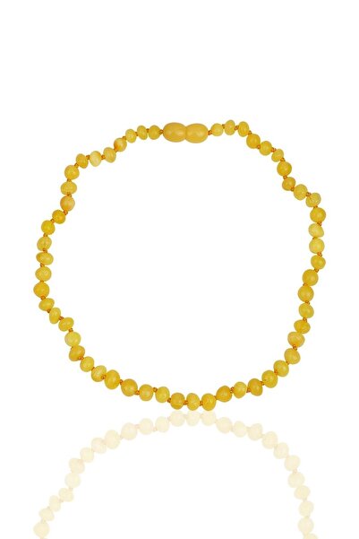 Söğütlü Silver Damla Kehribarı Bebek Kolyesi - Diş Kolye Sgtl11997