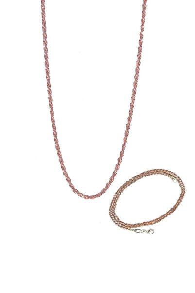 Söğütlü Silver Kadın Rose Renk Gümüş Rose Burgu Zincir SGTL8723