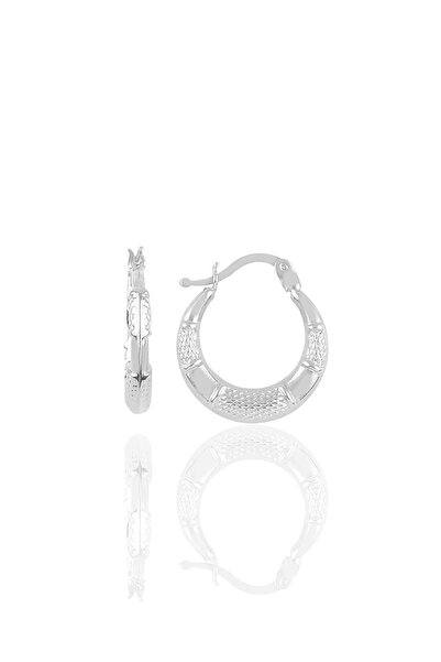 Söğütlü Silver Gümüş Desenli Şarnel Küpe Sgtl10339rodaj