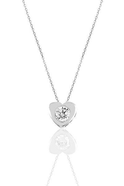 Söğütlü Silver Kalp Melek Rodyumlu 925 Ayar Gümüş Kolye Ojo0019 Sgtl10381kalp